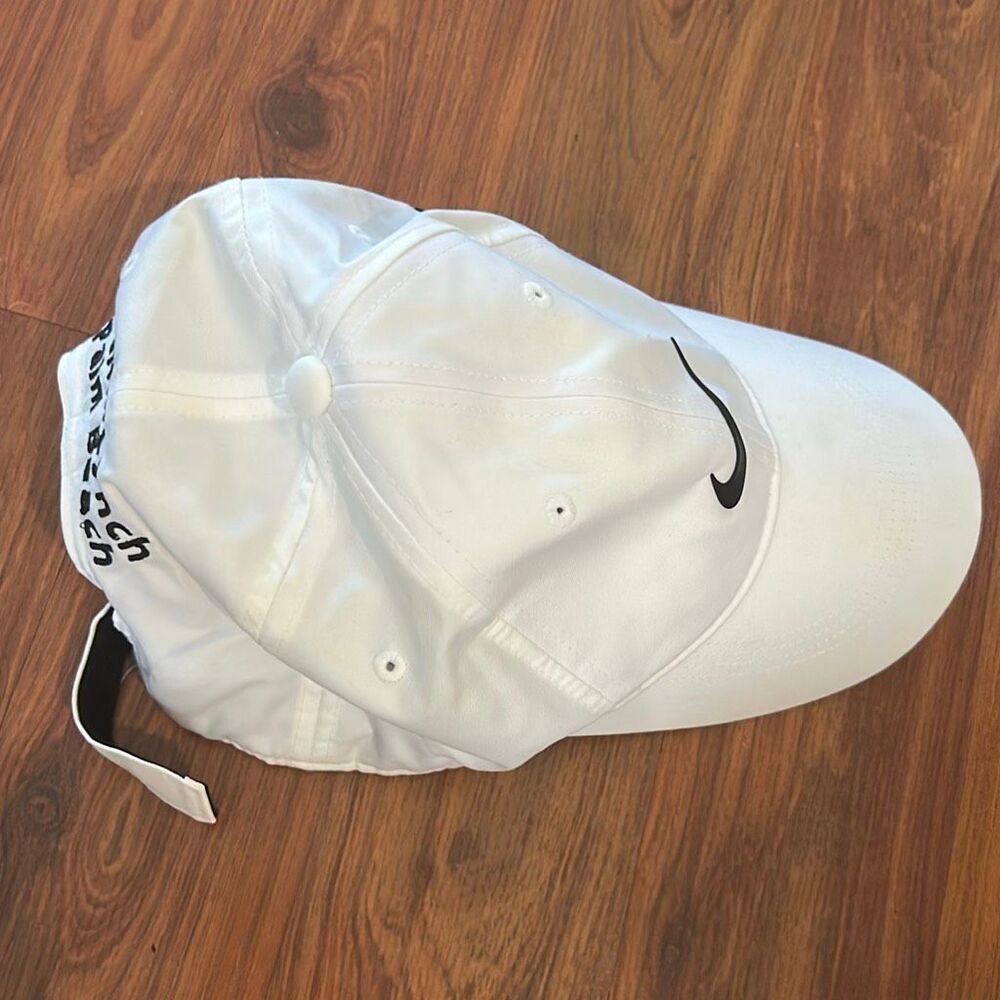 Nike golf Merrill Lynch Palm Beach embroidered hat baseball cap white black adju
